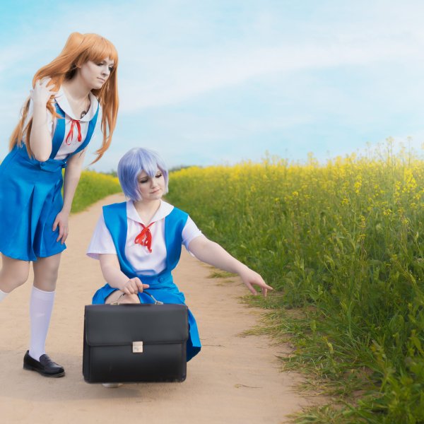 Rei & Asuka (Neon Genesis Evangelion)